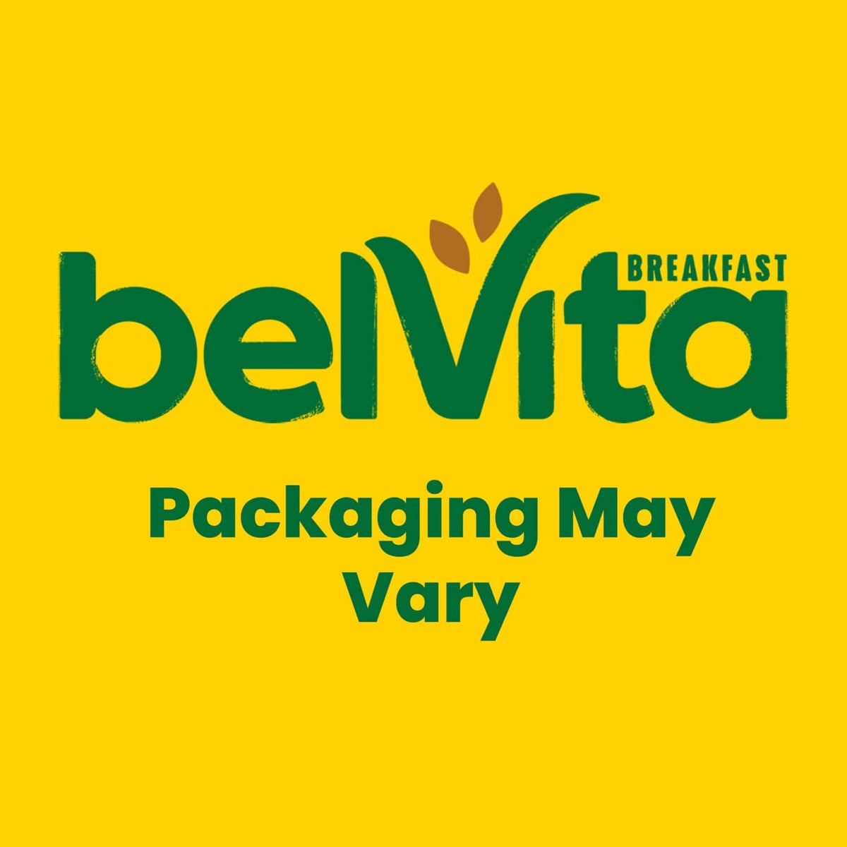 belVita packaging may vary notice on a yellow label