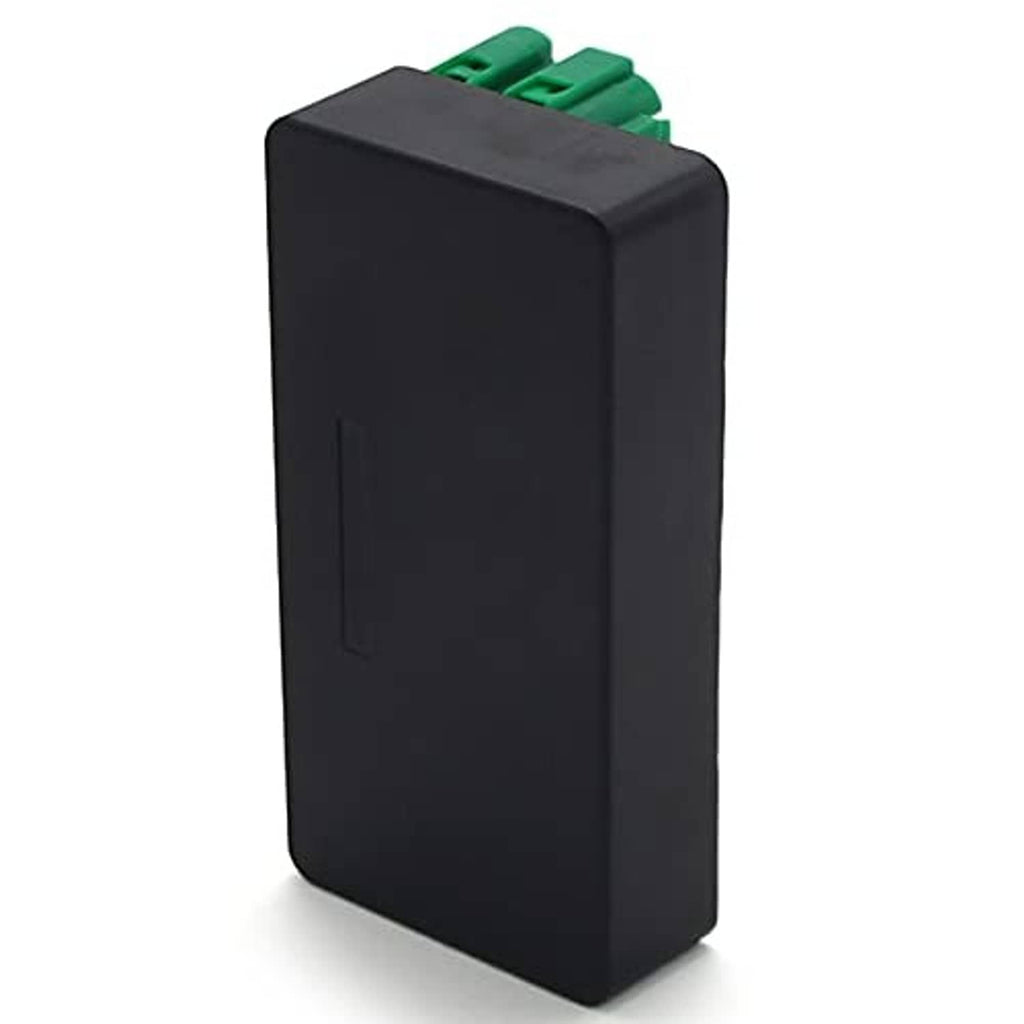 Black CDI igniter module with green connector housings on top