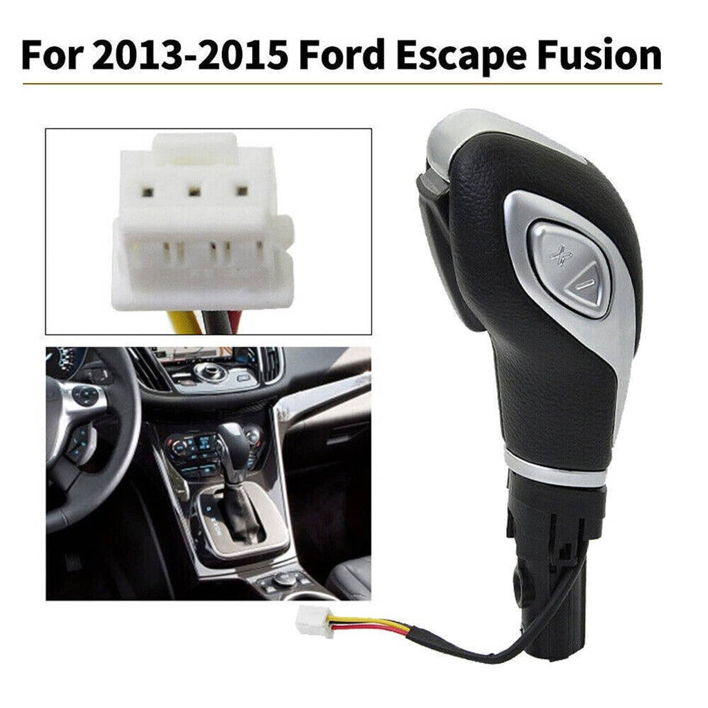 Automatic transmission gear shift knob with silver bezel, wiring connector and harness