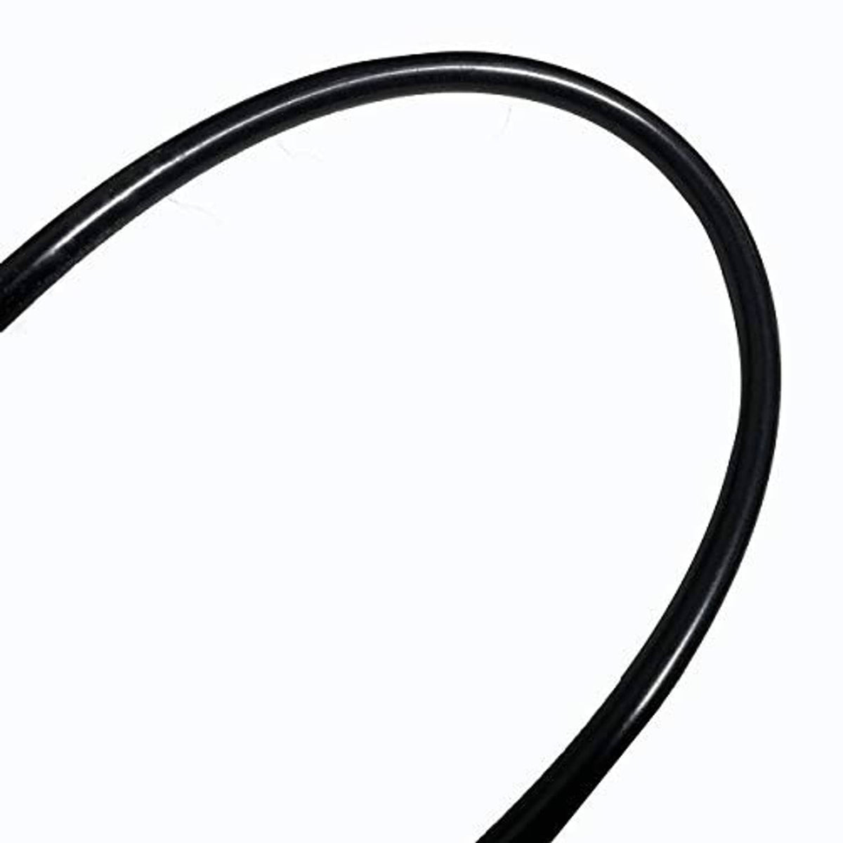 Black coolant breather pipe section with smooth curved tubing