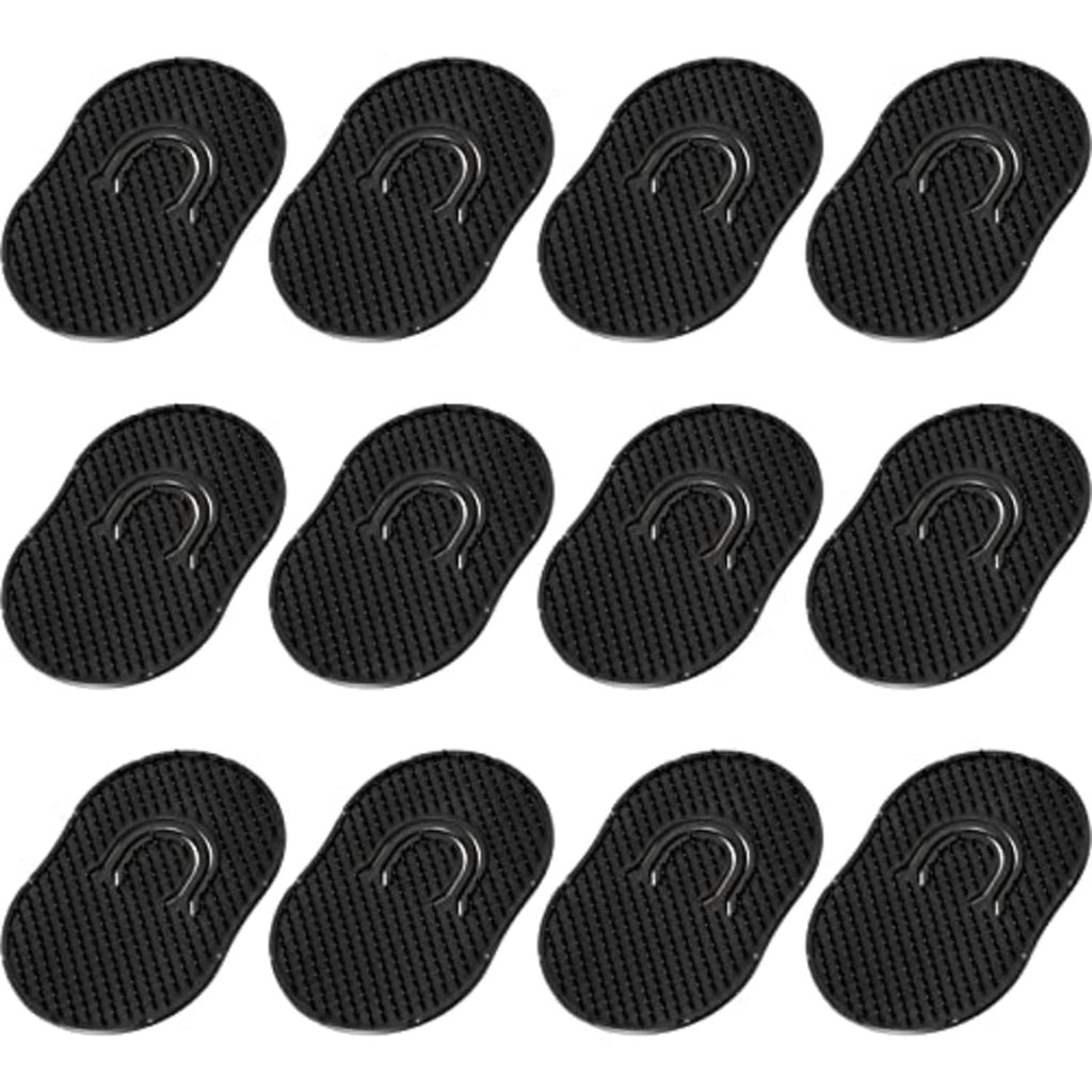 Black finger pocket hair and beard combs, set of 12 with curved finger loop.