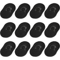 Black finger pocket hair and beard combs, set of 12 with curved finger loop.