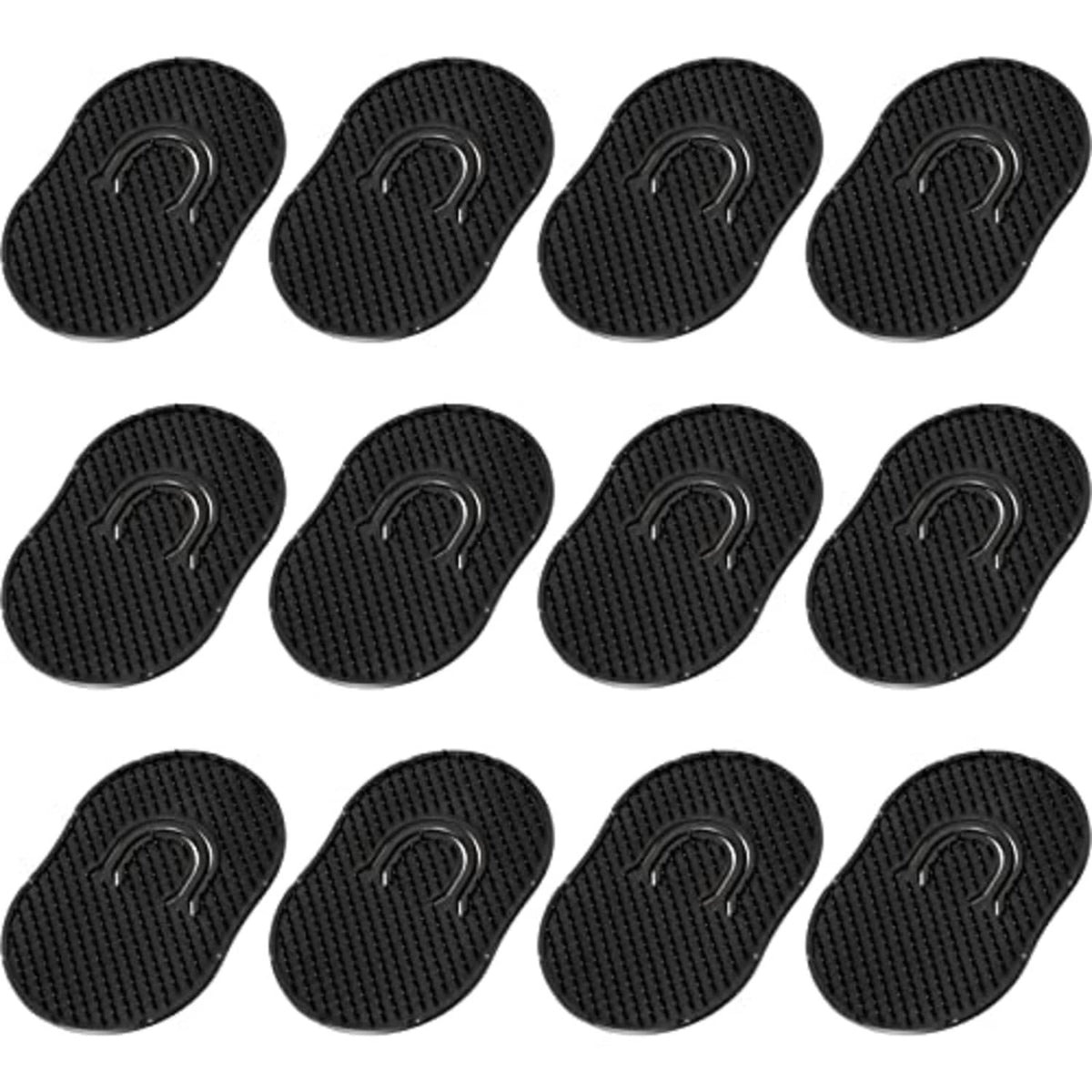 Black finger pocket hair and beard combs, set of 12 with curved finger loop.