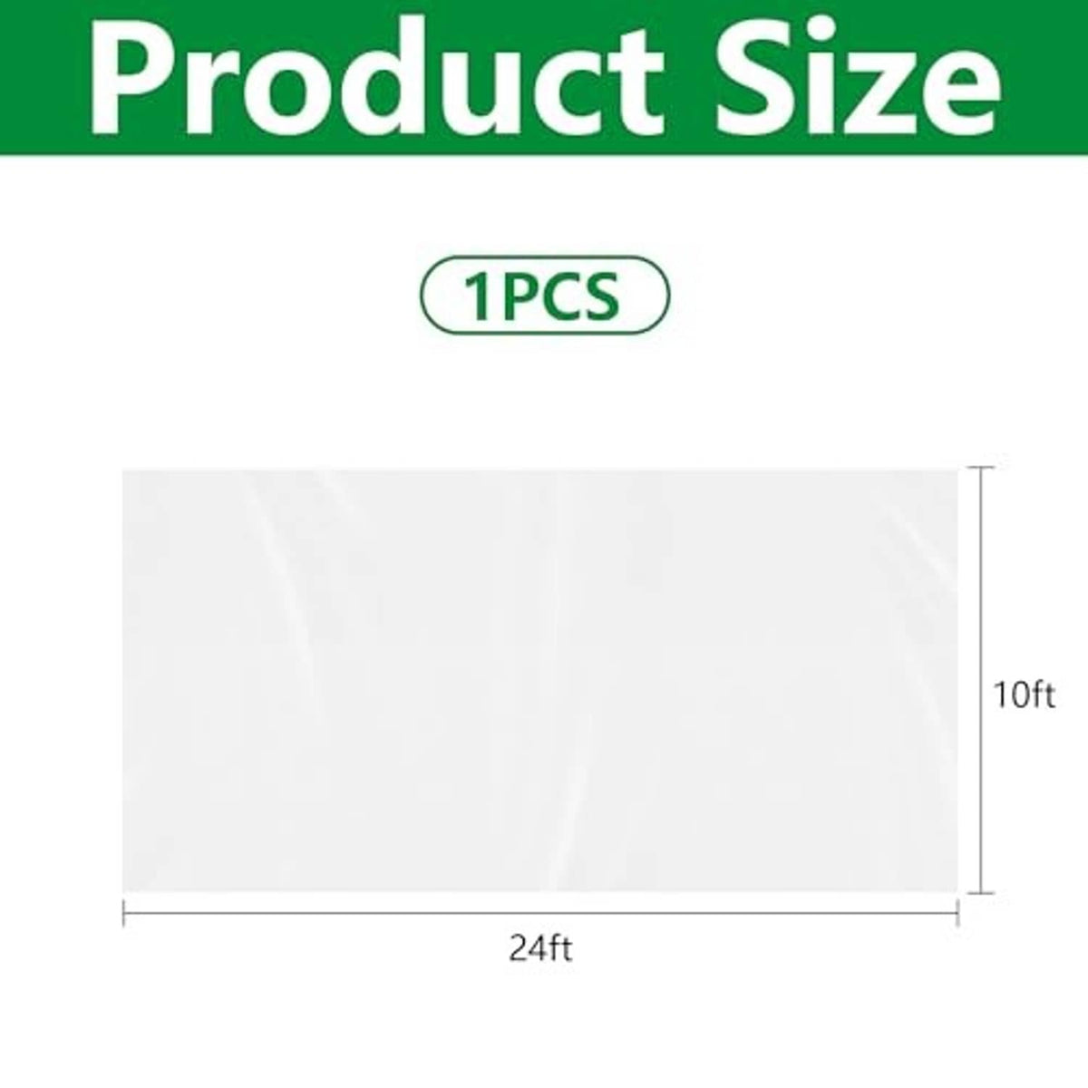 White plant protection cloth, 24 ft by 10 ft size (1 piece)