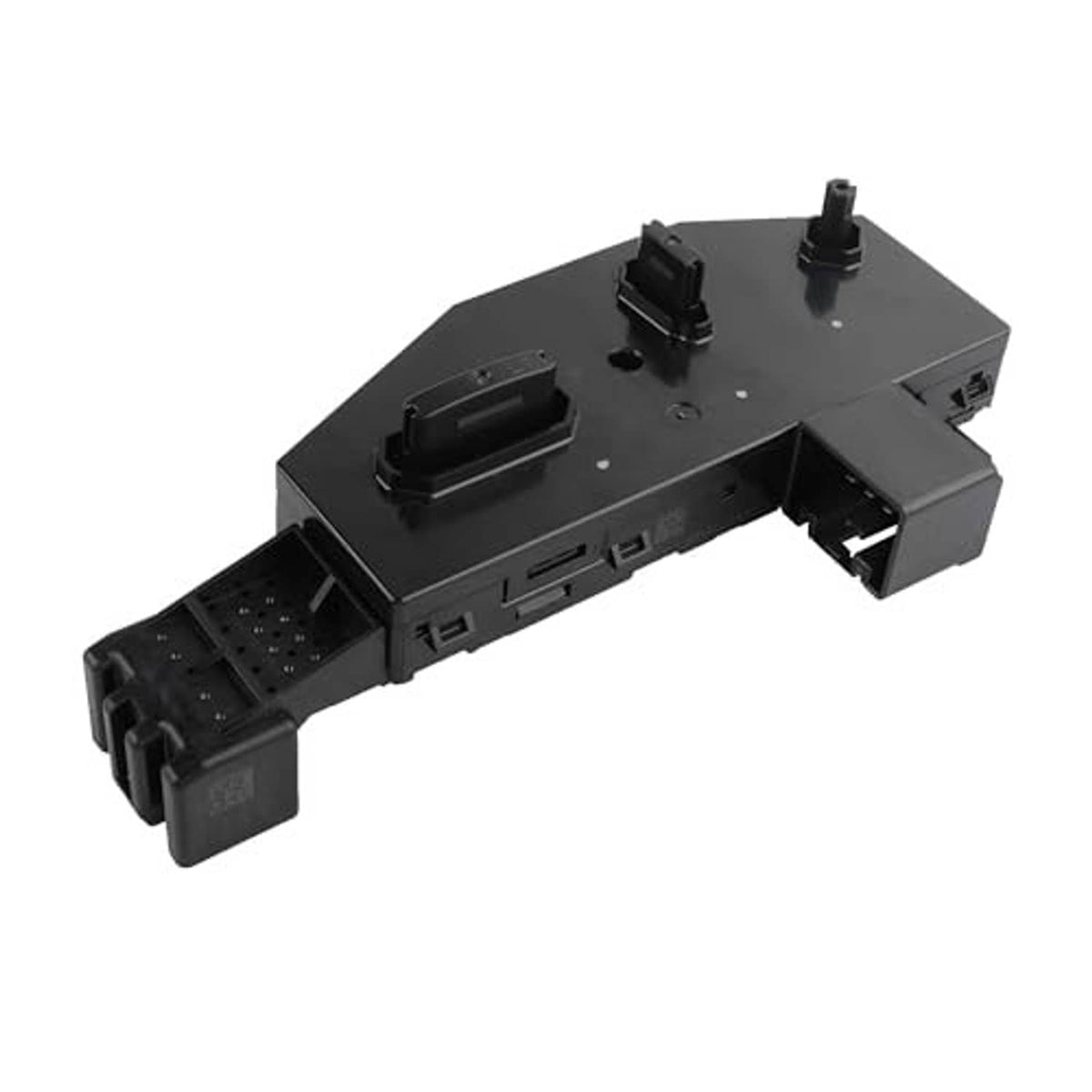 Power seat switch driver-side module with black body and side connector blocks