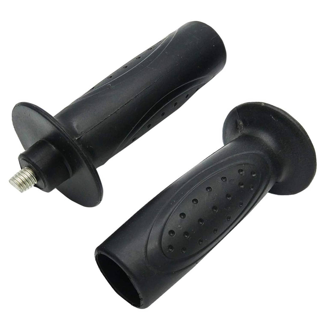 LDEXIN angle grinder side handles, black rubber grips with threaded bolt, 2-pack