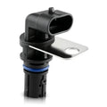 Crankshaft position sensor with black housing, silver bracket, and blue rubber seal