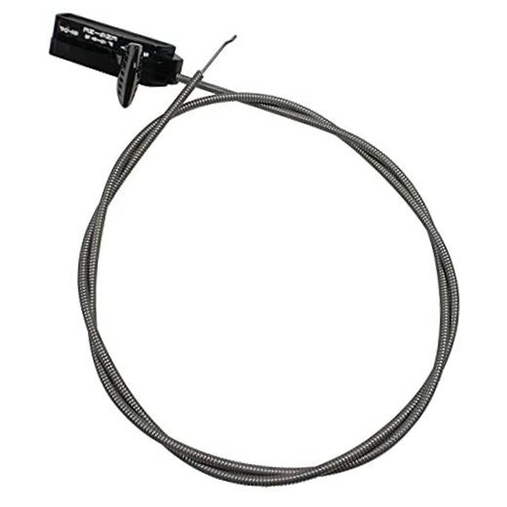 Throttle control cable assembly with coiled braided metal line and black end bracket