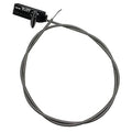 Throttle control cable assembly with coiled braided metal line and black end bracket