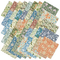 Multicolor floral cotton fabric bundle, 10x10 squares