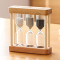RivetOak Creative 1/3/5 Minute Wooden Sand Glass Hourglass Timer Clock Home Brown