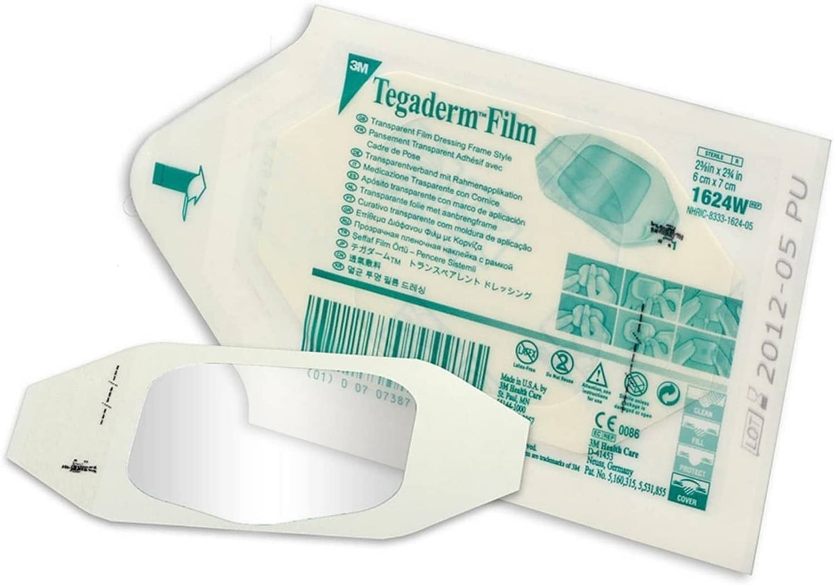 3M Tegaderm transparent film dressing pouches with clear adhesive film pads