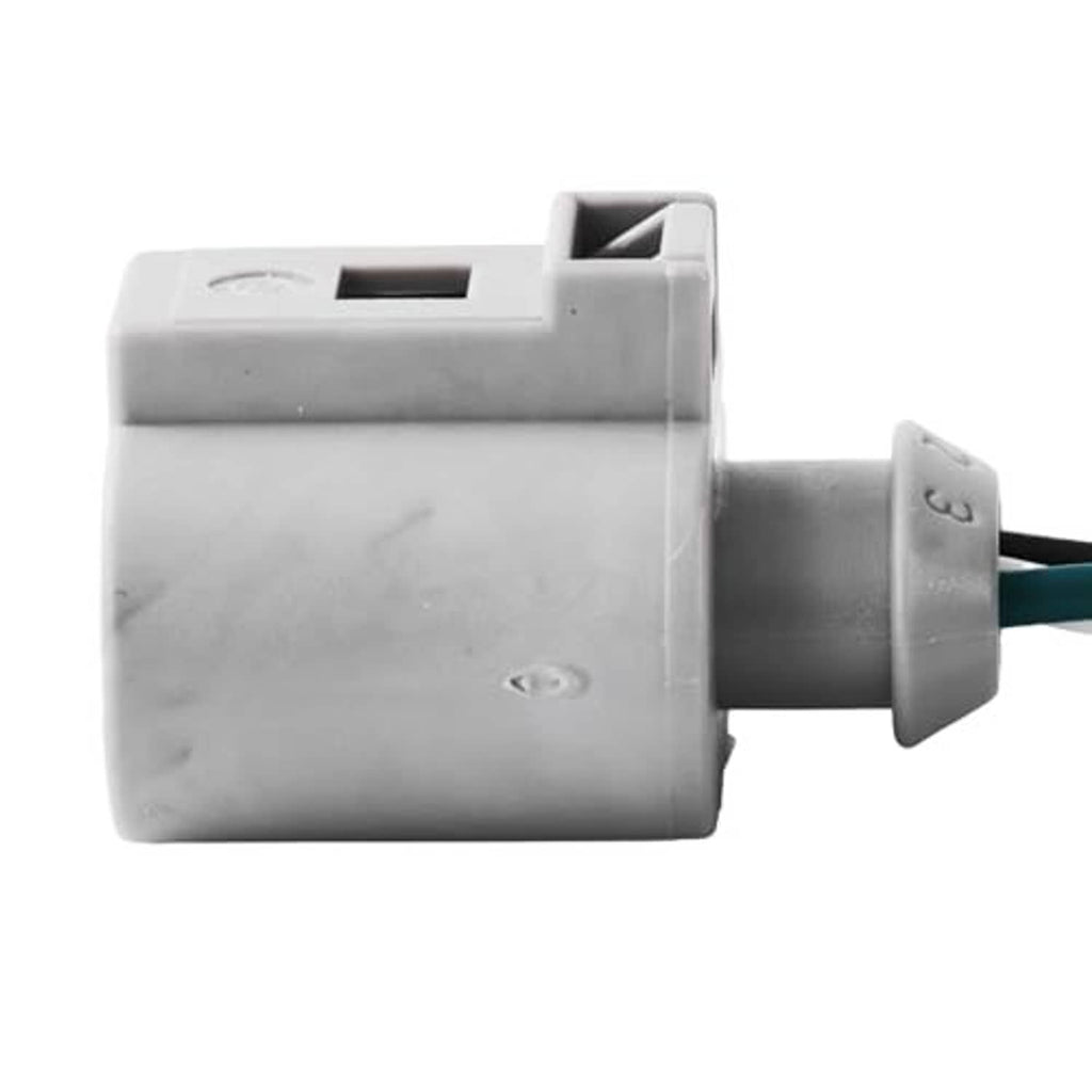 3-pin position sensor connector end cap, gray body with teal/black leads
