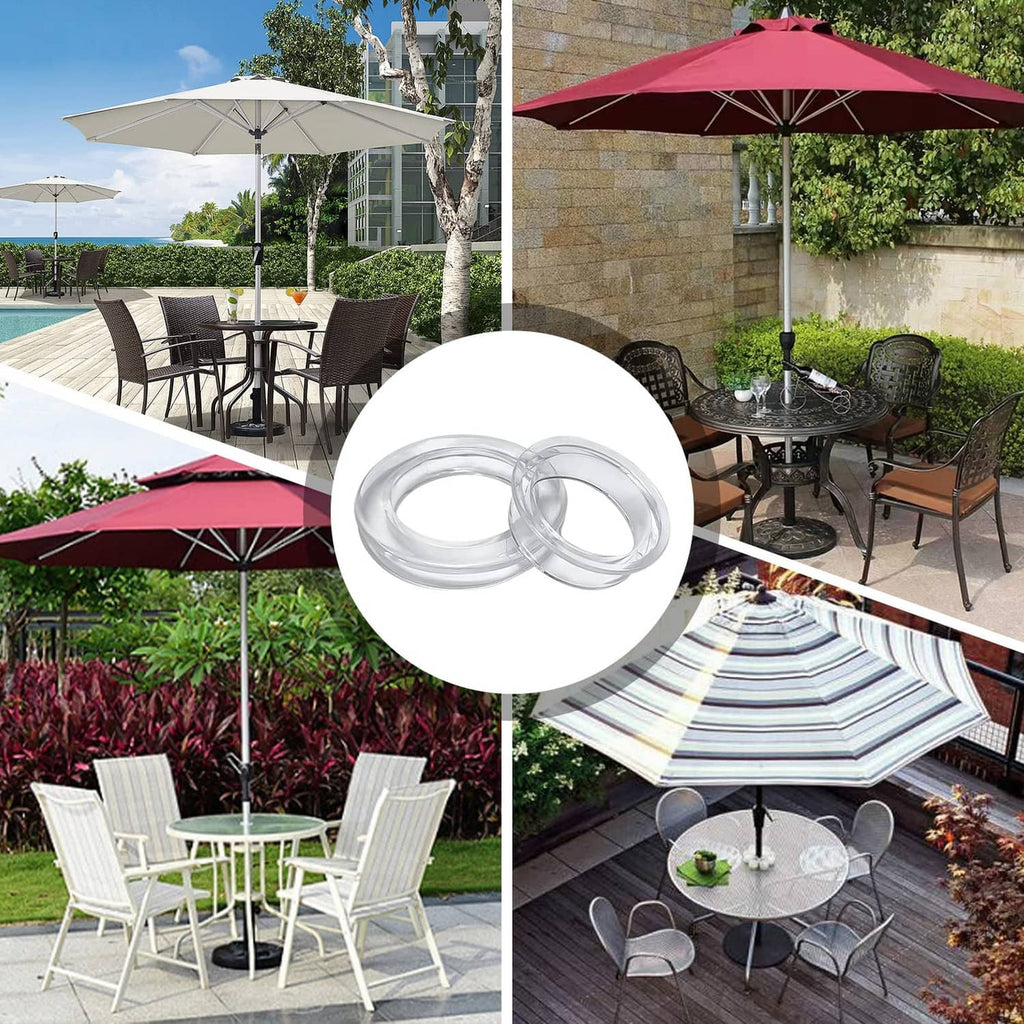 Clear silicone umbrella hole rings (2 loops) for securing umbrella pole