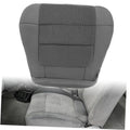 Dark gray cloth seat cover with textured center panel and padded side bolsters