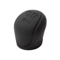 Black silicone manual 6-speed gear shift knob cover with embossed shift pattern