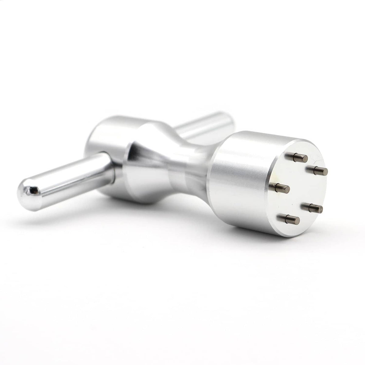 Silver putter weight tool with four screw posts and wrench handle