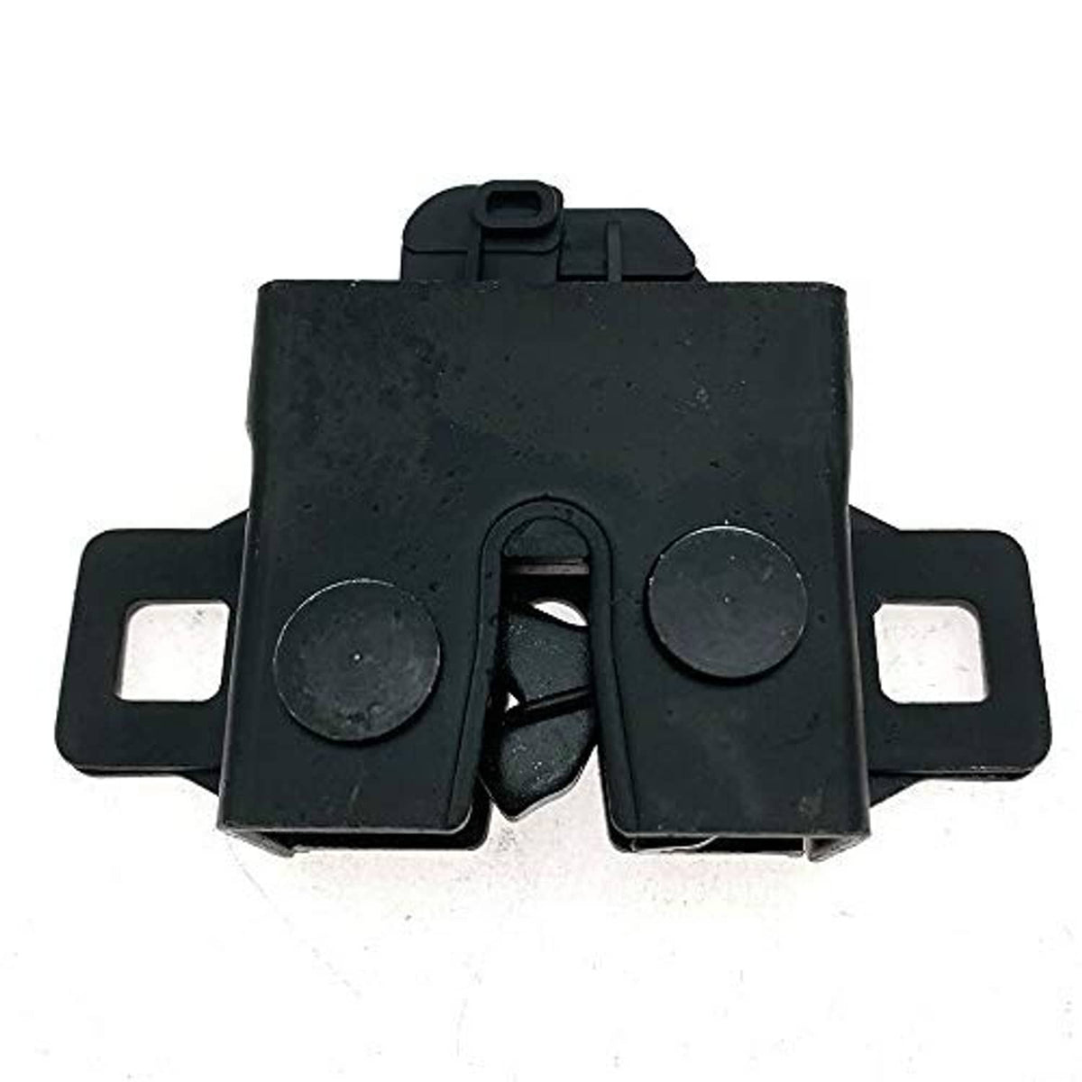 Black hood latch release switch sensor with two side handles and central connector slot