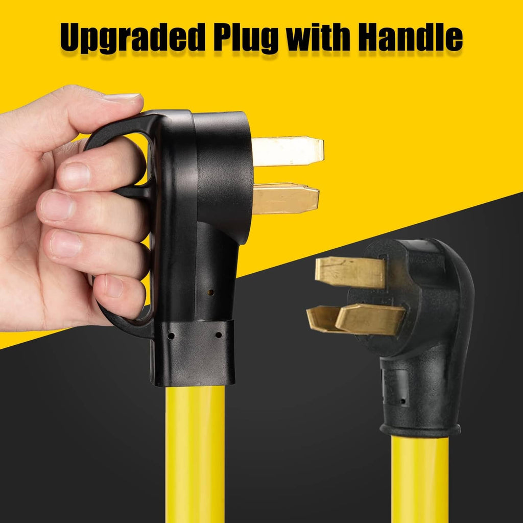 LAZMUMI NEMA Y splitter adapter plug with yellow cable and black housing connectors