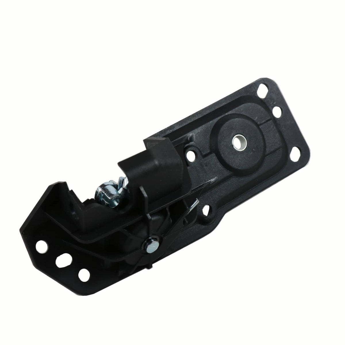 Interior door handle latch mechanism, black base with metal threaded post