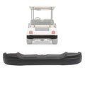 Dark gray rear golf cart bumper, curved profile with molded contours