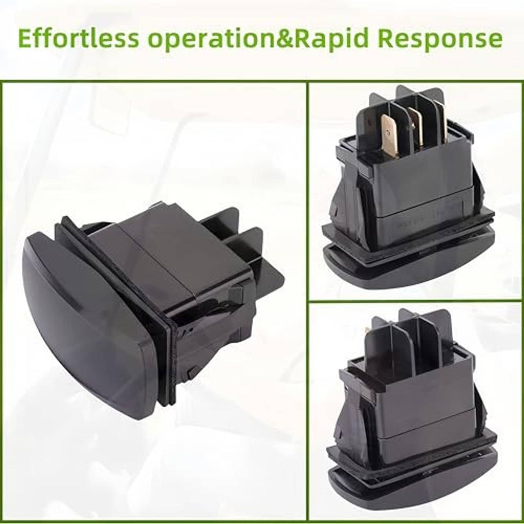 Black forward/reverse switch with raised cap and multi-pin plug connector