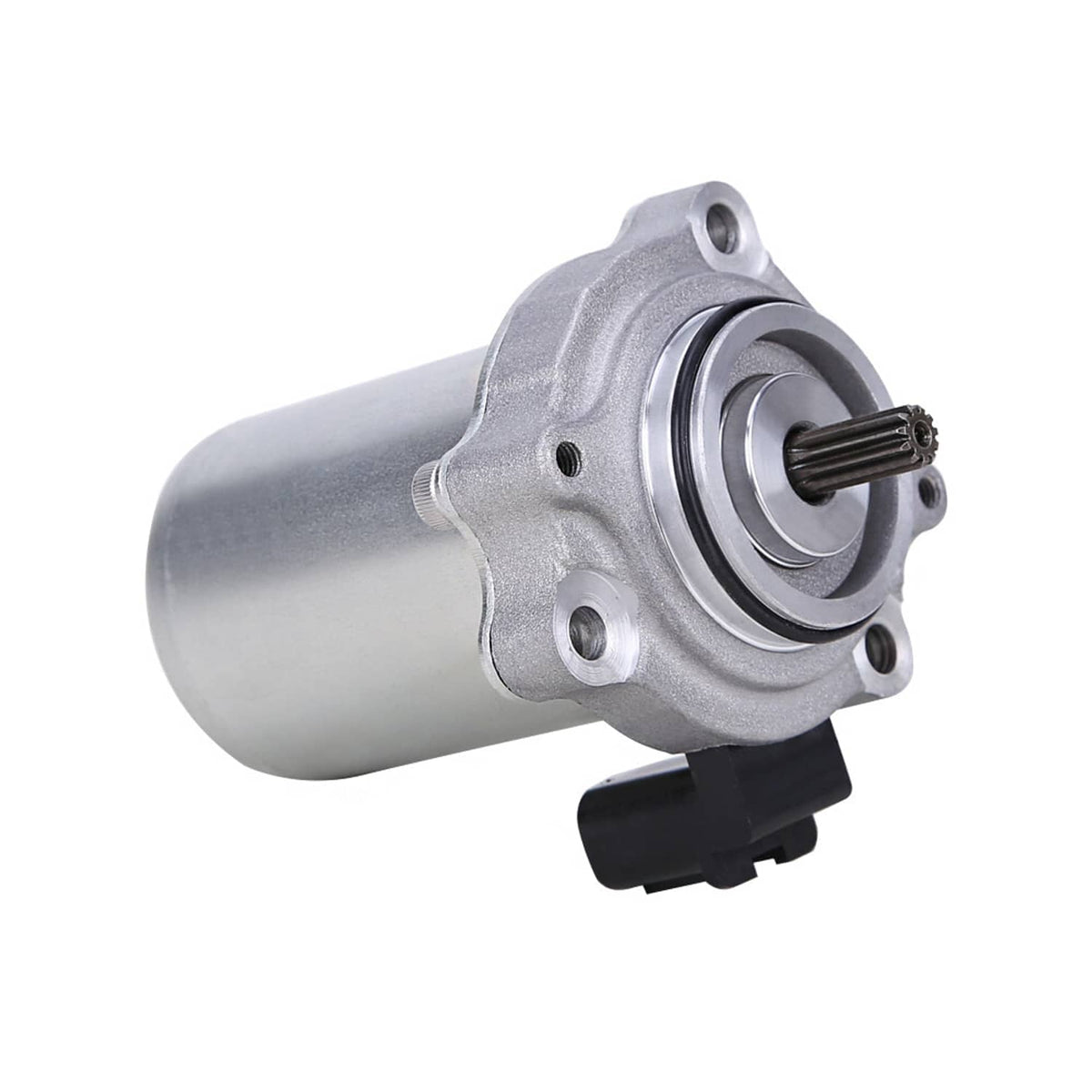 Angle sensor power shift motor with silver faceplate, shaft, and black mount