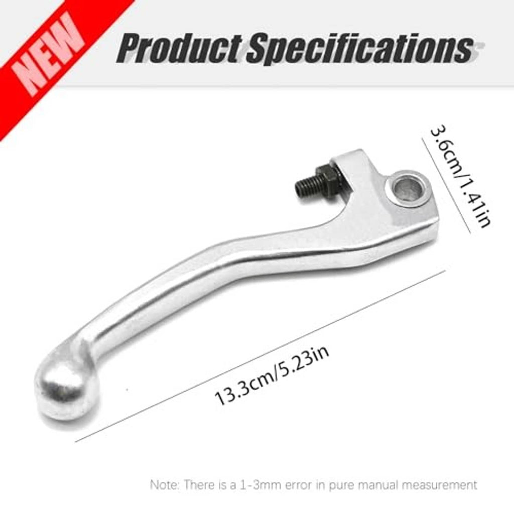Silver front brake lever replacement with ball handle and screw-in mounting end