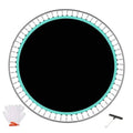 12 ft round trampoline replacement mat with black center and teal edge binding