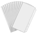 12-pack clear A6 binder pockets with 6-ring holes, transparent cash envelopes