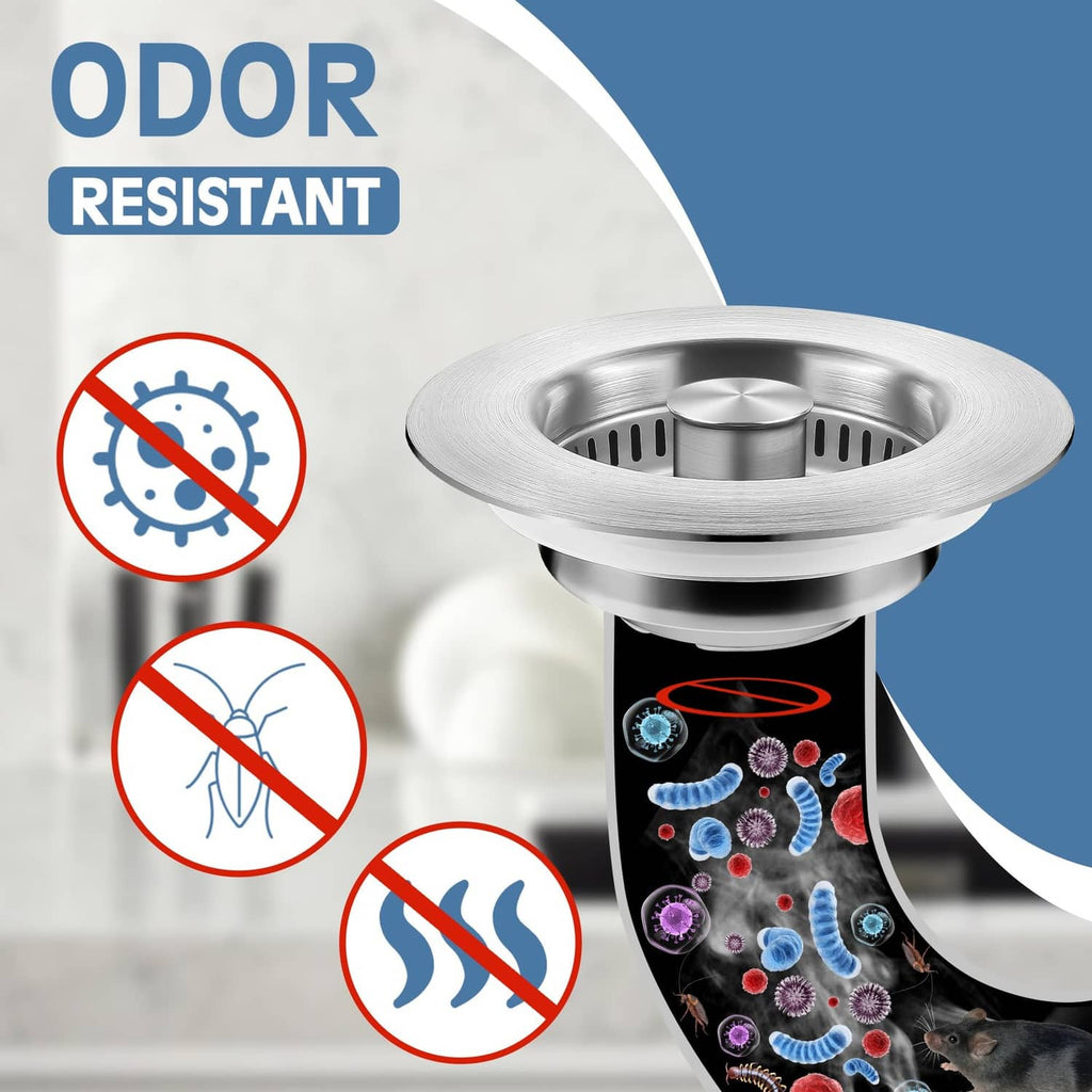 Brushed stainless steel sink drain strainer basket with perforated insert