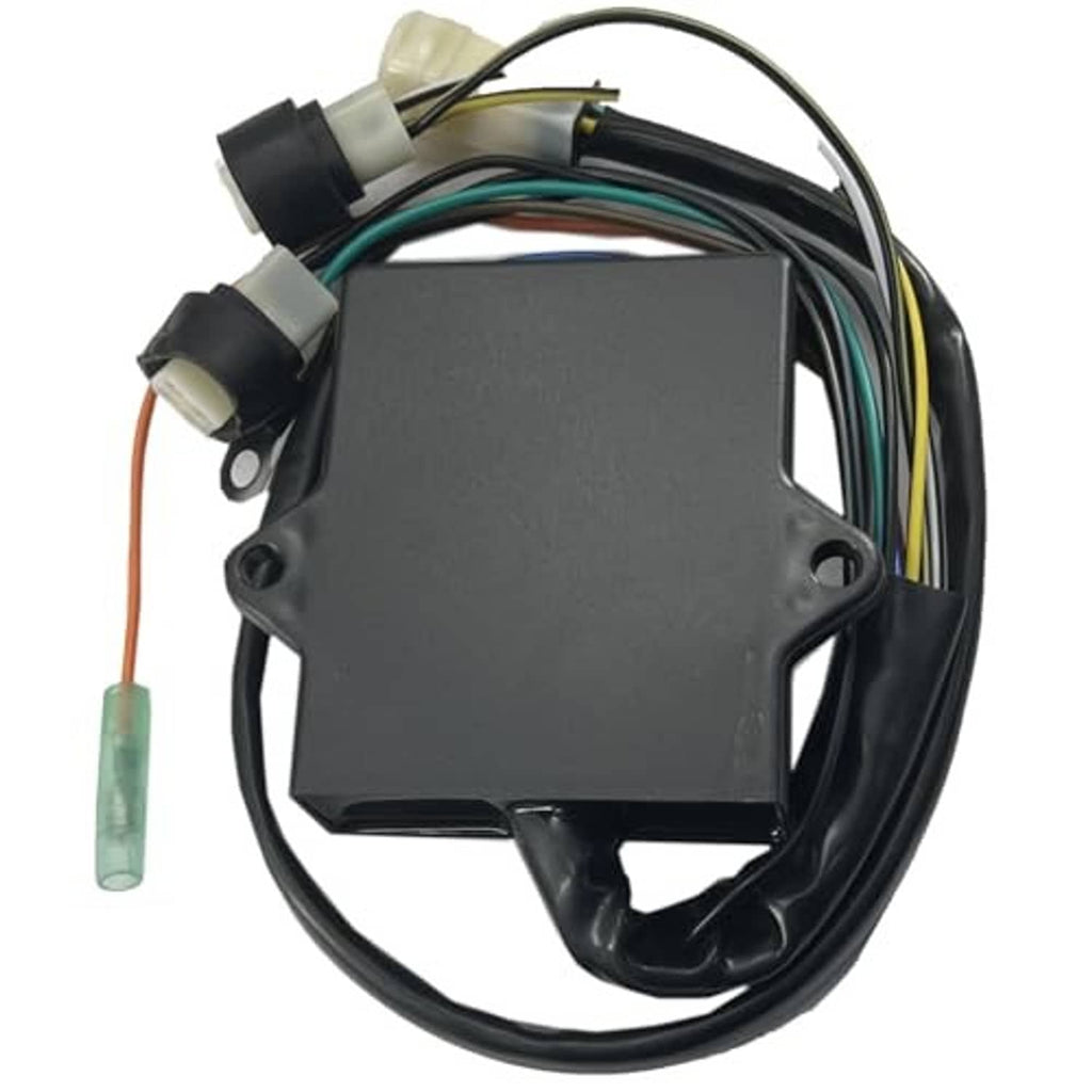 Black CDI ignitor control module with integrated mounting points and multi-wire harness