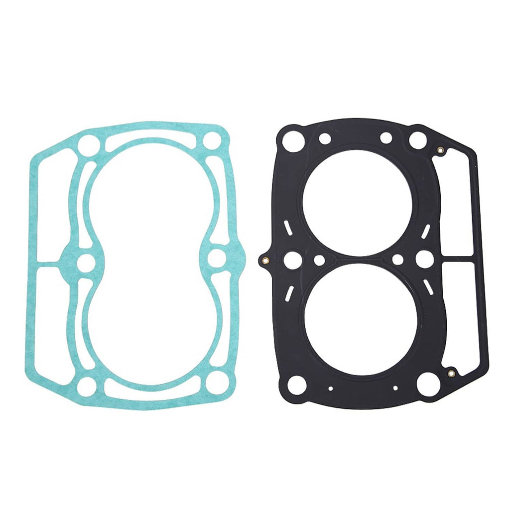 Engine head gasket kit: blue paper gasket and black gasket plate with bolt holes