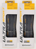 Black Continental Ultra Sport III 700x23 folding tire, retail package pair