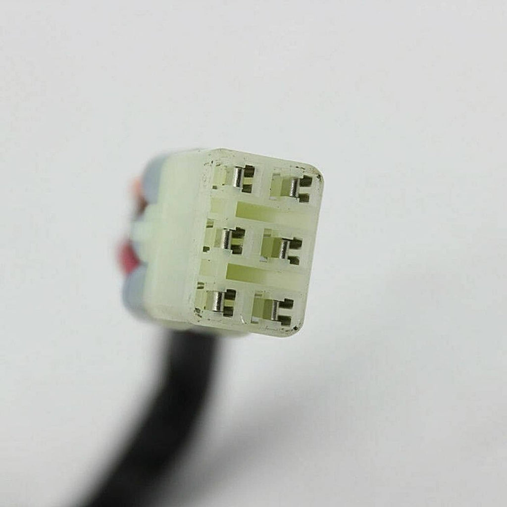 Ignition switch electrical connector plug with pin terminals, close-up