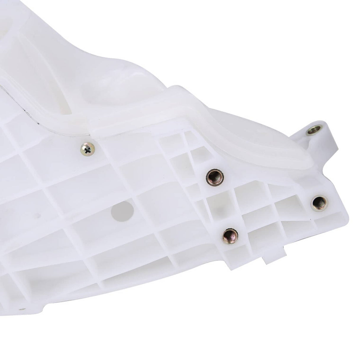 White speaker cover panel with circular speaker opening and metal mounting inserts