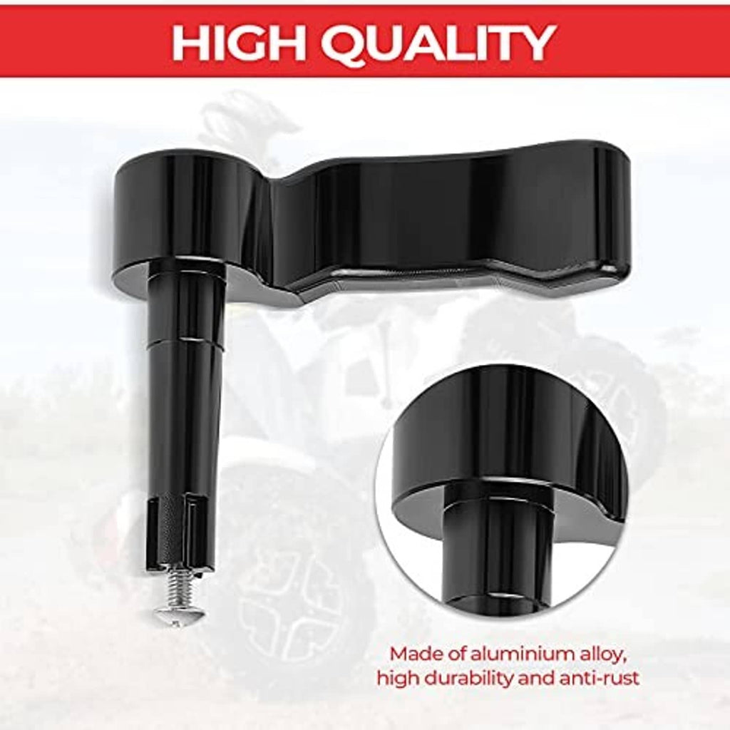 Black thumb throttle lever with smooth finish and mounting post