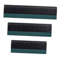 Large window tint squeegee tool, black blade with felt edge and measuring scale markings