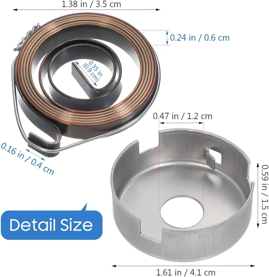 Drill press return spring coil with metal spring cover