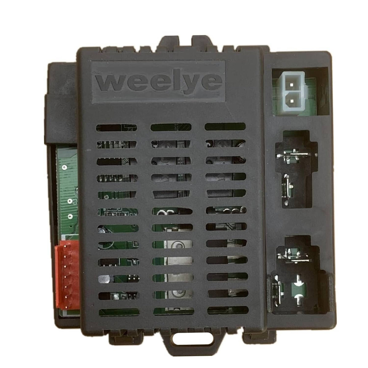 Weelye Rx23 12V receiver mainboard in vented black connector housing