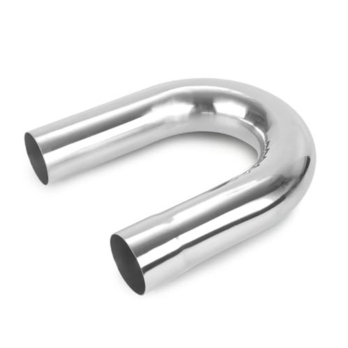 Stainless steel 180-degree exhaust pipe, polished curved tube with open ends