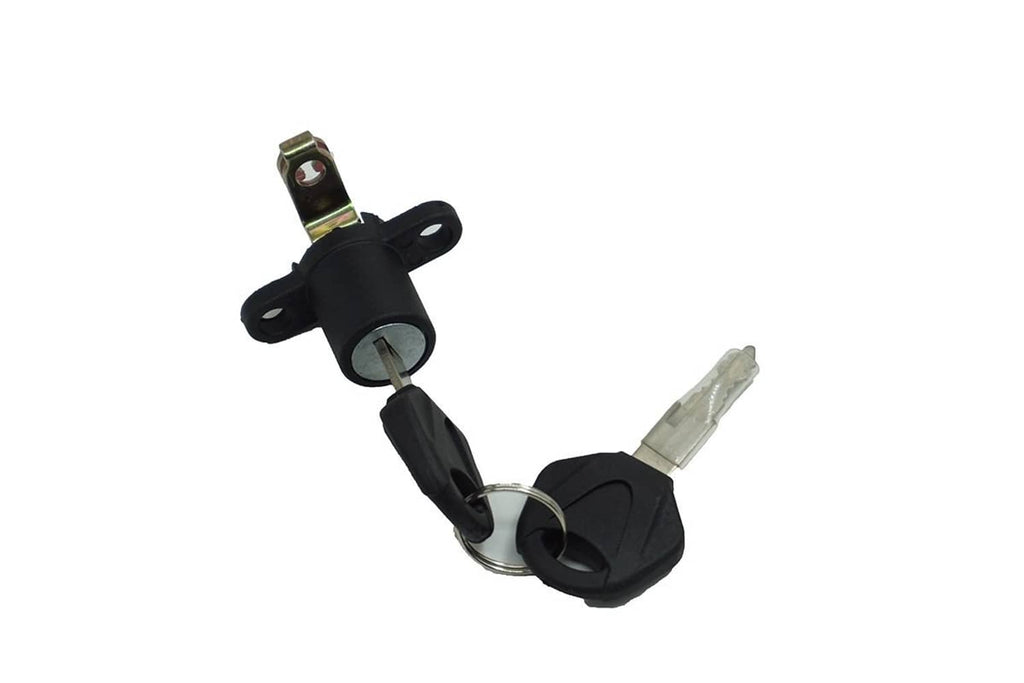 Ignition lock cylinder with two keys and mounting bracket