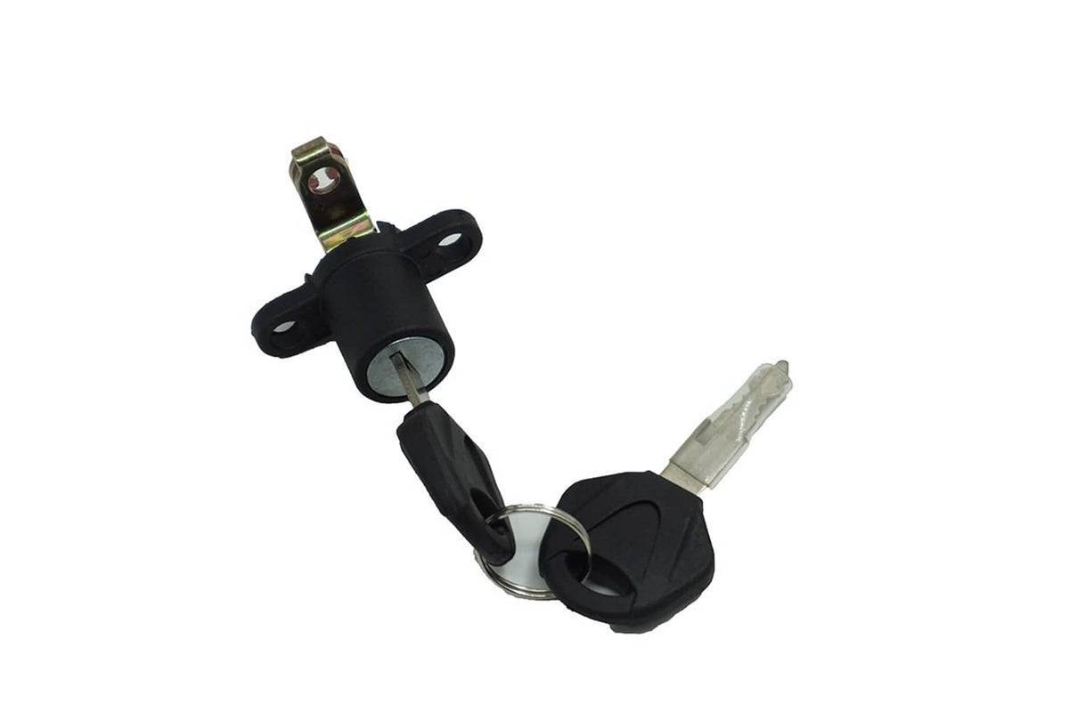 Ignition lock cylinder with two keys and mounting bracket