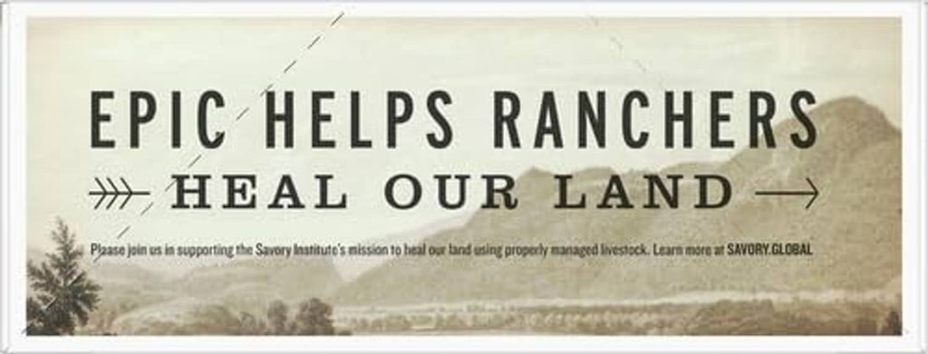 Epic rancher support banner with brand lettering