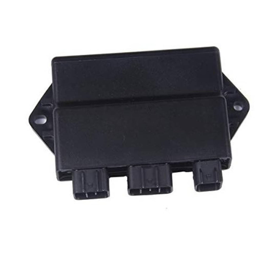 Black CDI ignition control module with front mounting holes and triple plug sockets