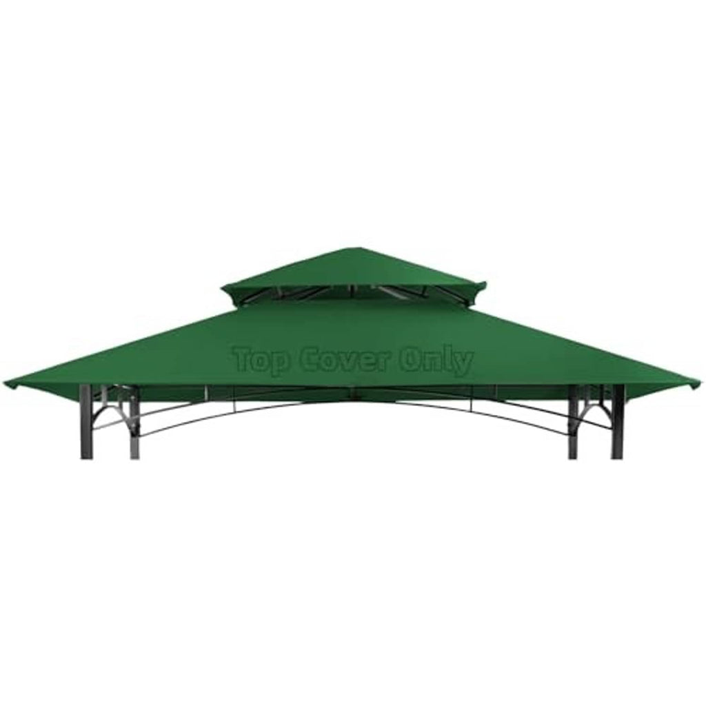 Forest green grill gazebo replacement canopy roof with curved valance edges