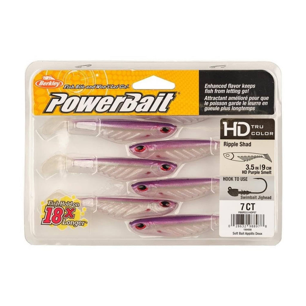 Berkley Powerbait PowerBait HD Tru Color Ripple Shad soft bait pack with lures