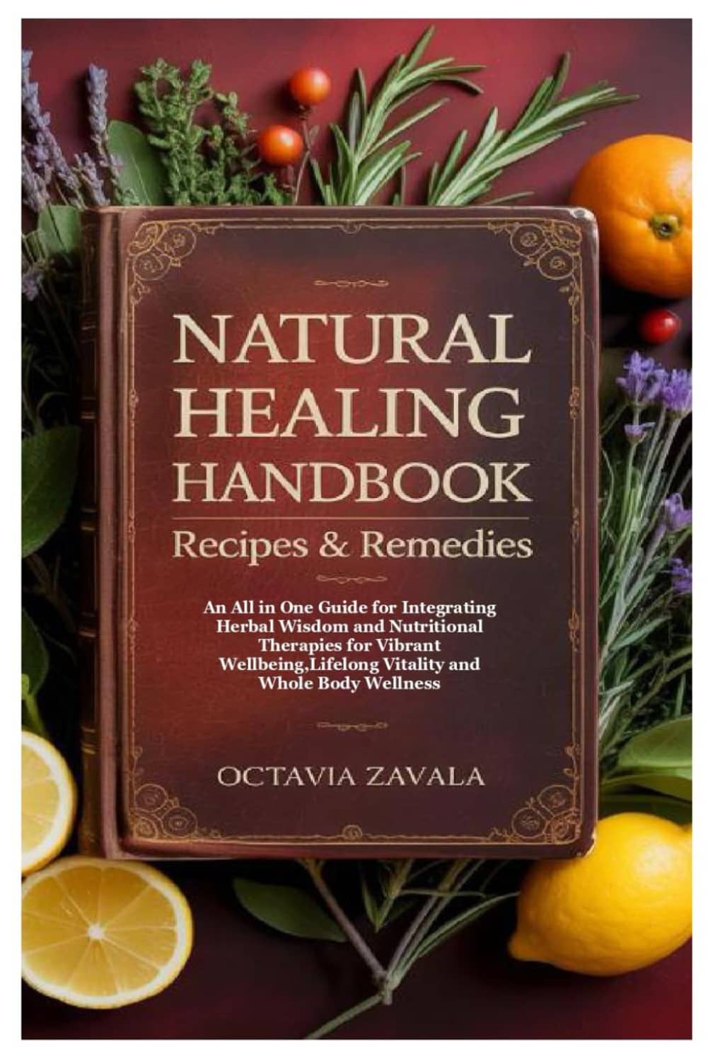 Natural Healing Handbook: Recipes & Remedies book with Octavia Zavala on cover