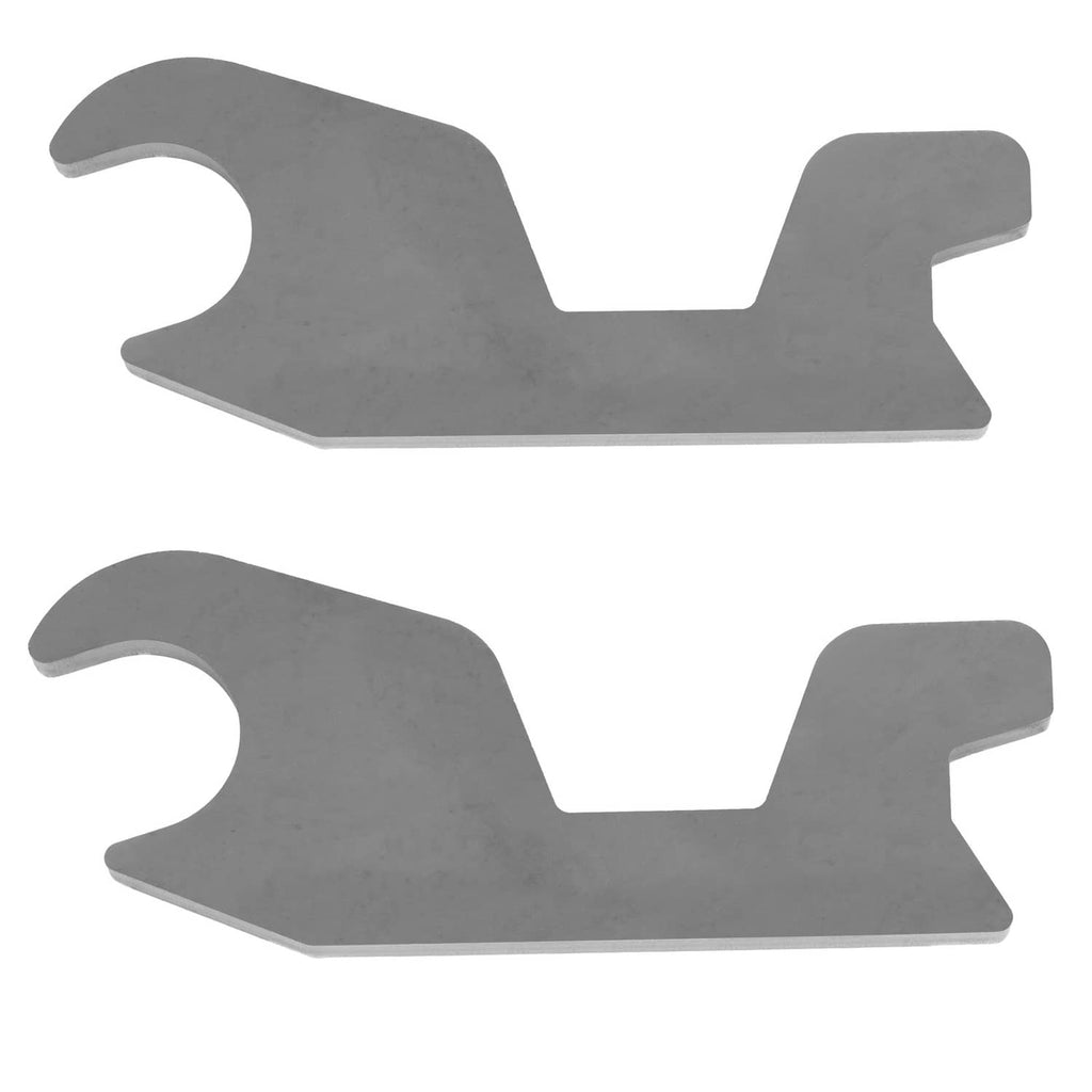 Steel quick-change bucket ear attachment for John Deere, pair of gray brackets