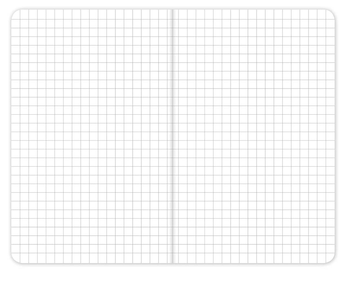 Pocket memo notebook with grid graph paper pages, 3.5 x 5.5